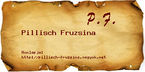 Pillisch Fruzsina névjegykártya